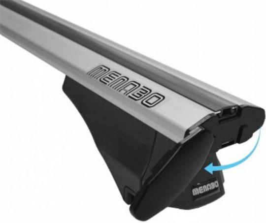 Menabo Aluminum Roof Bars Blade M Silver 118 Cm End Alfa High Nissan Pathfinder R51 4 Doors 2005>2012 Flush Rails 2 Pieces 12920/mb Mp.12920/mb-6