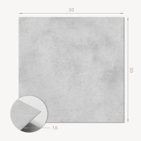 Autocolante Plăci de Faianță din Vinil Imprimare Living Textură de Beton Brut 9x30x30 Bucăți