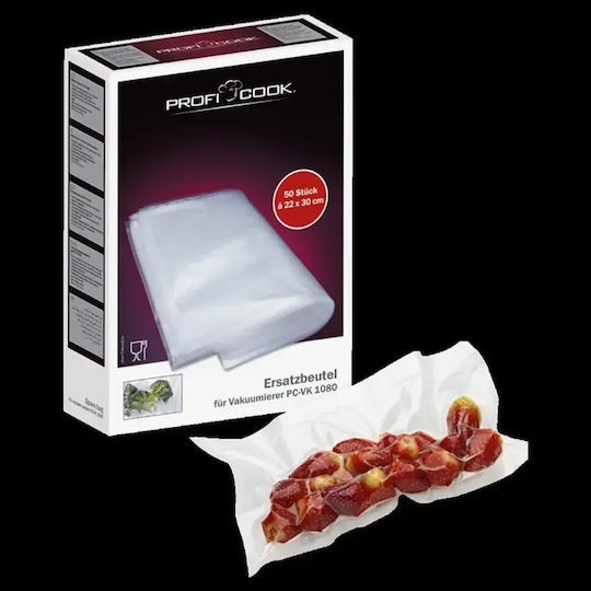 Profi Cook PC-VK 1015ΕΒ Σαγρέ Σακούλες για Συσκευές Vacuum 220x300mm 50τμχ