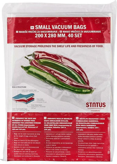 Status Grainy Vacuum Sealer Bag 200x280mm 40pcs