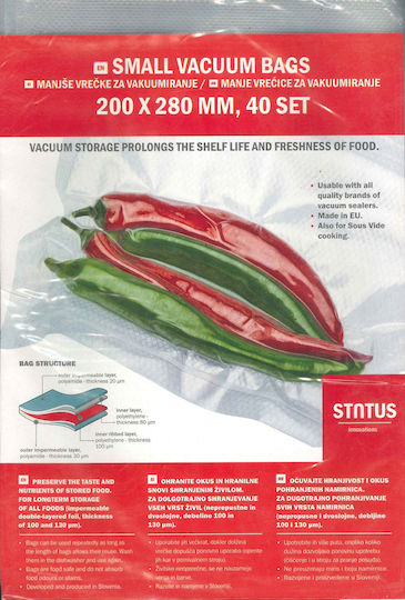 Status Grainy Vacuum Sealer Bag 200x280mm 40pcs