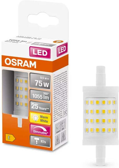 Osram Λάμπα LED 8.5W 78mm για Ντουί R7S Θερμό Λευκό 1055lm Dimmable
