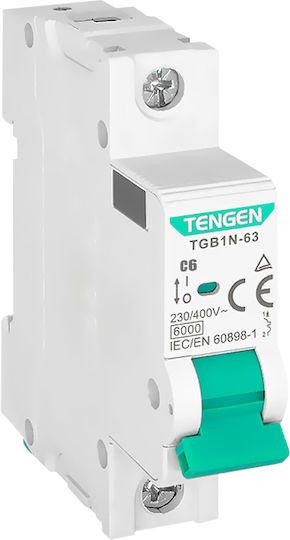 Tengen Automatic Circuit Breaker 6A Single-pole AC