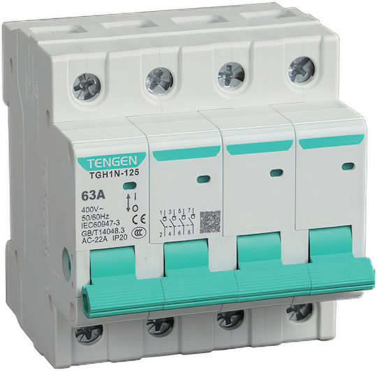 Tengen Automatic Circuit Breaker 63A Four-pole AC