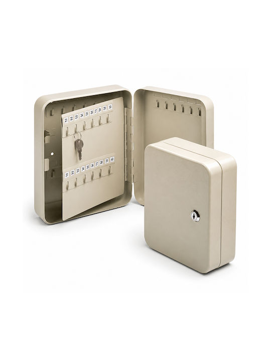 Artekko Wall Key Cabinet Metal 20 Hooks 20 Hooks With Lock 20x8x16cm