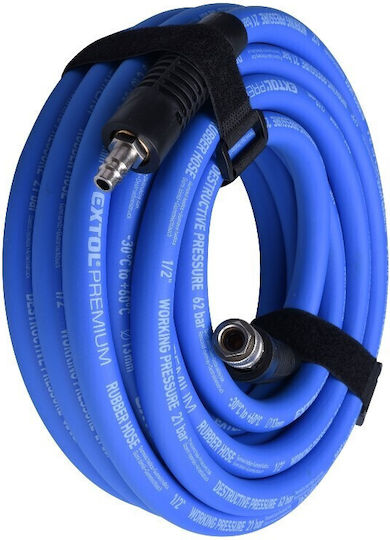 Air Schlauch Extol Premium 10 M Gummi 1/2" Schnellkupplung
