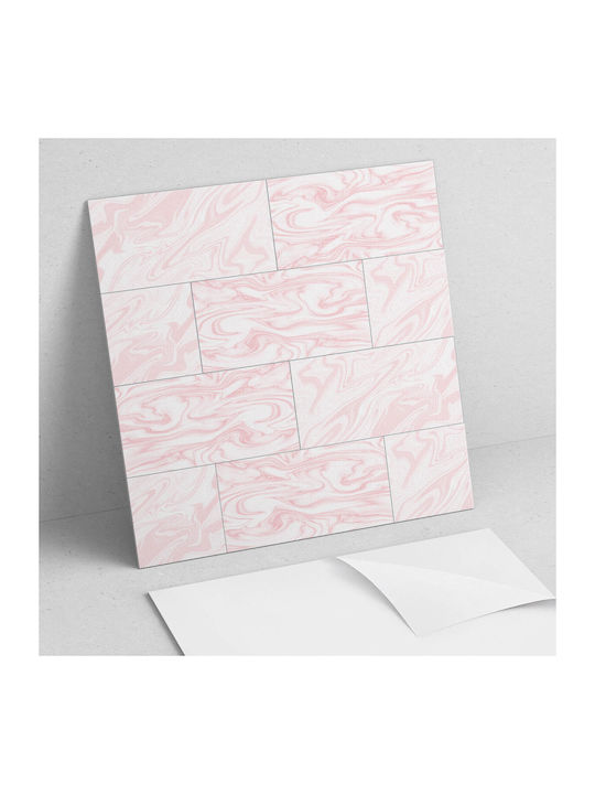 Vinyl Tile Stickers Ideal for Modern Interiors Marble Wave Design 9x30x30 pcs