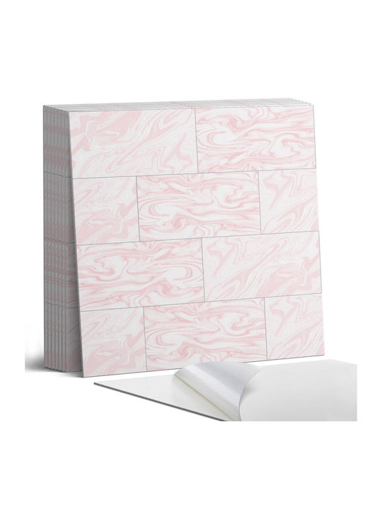 Vinyl Tile Stickers Ideal for Modern Interiors Marble Wave Design 9x30x30 pcs
