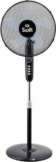 IQ Pedestal Fan 50W 40cm Diameter With Remote Control Black