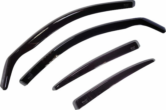 Heko Set of Windbreakers Front and Rear Car Dark Fime for Mazda 6 4D 2002 4pcs