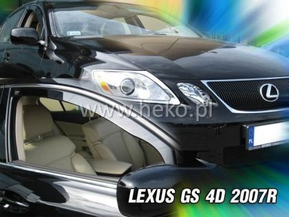 Heko Set of Windbreakers Front Car Dark Fime for Toyota Lexus 2pcs