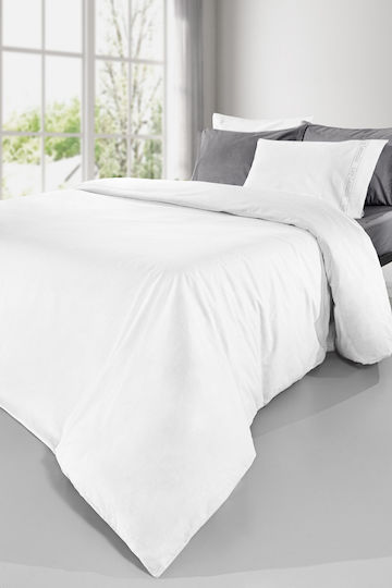 Guy Laroche Farb Plus Doppeltes 140x200+32cm mit Gummibettlaken Weiß