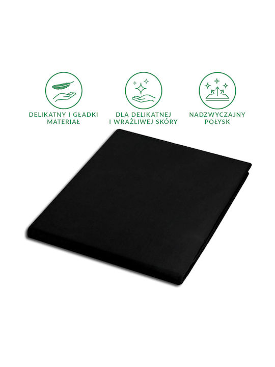 Darymex Cearșaf King Size cu Elastic 200x220cm. Negru