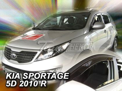 Heko Set of Windbreakers Front Car Dark Fime for Kia Sportage 5D 2010 2pcs