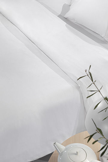 Guy Laroche Color Plus Super-Double Bed Sheet 240x270cm White