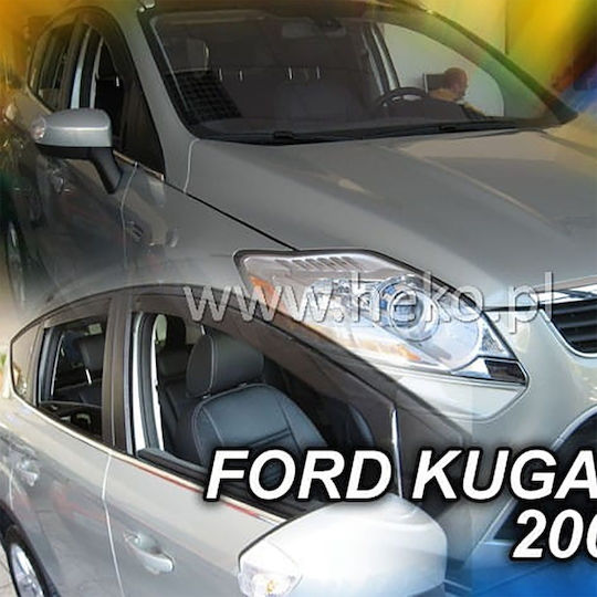 Heko Set of Windbreakers Front Car Dark Fime for Ford Kuga 2pcs