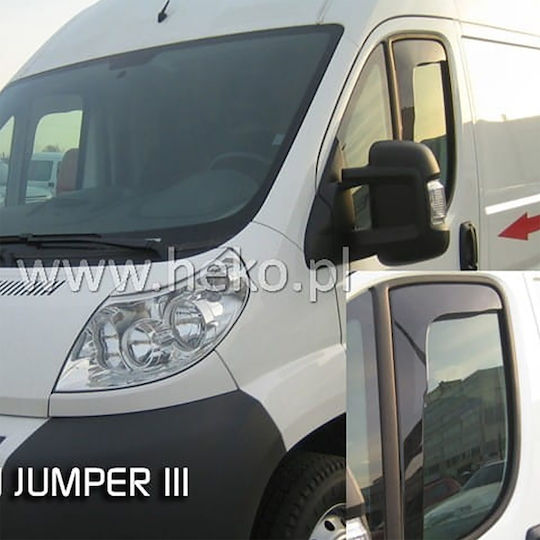 Heko Set of Windbreakers Front Car Dark Fime for Peugeot Boxer Fiat Ducato Citroen Jumper 2pcs