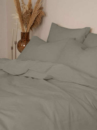 Sunshine Cotton Feelings 122 Bed Sheet Double With Rubber Hugger 120x200+30cm Paloma Gray