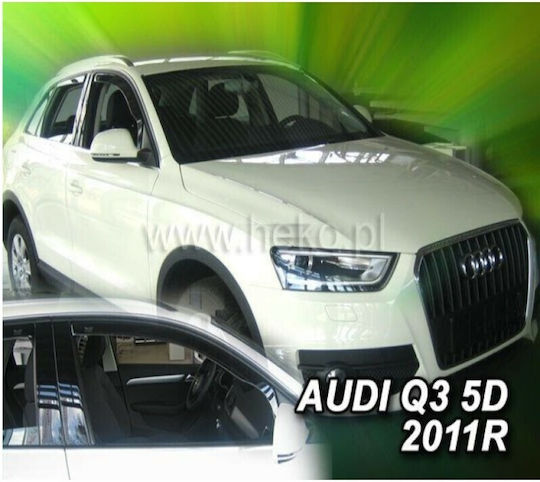 Heko Set of Windbreakers Front Car Dark Fime for Audi Q3 2pcs