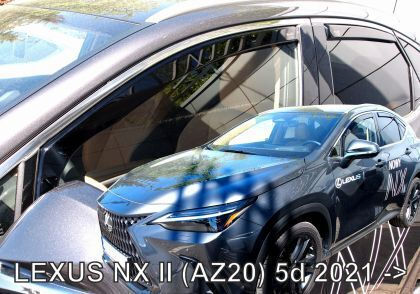 Heko Set of Windbreakers Front and Rear Car Dark Fime for Lexus NX AZ20 5D 2021+ 4pcs