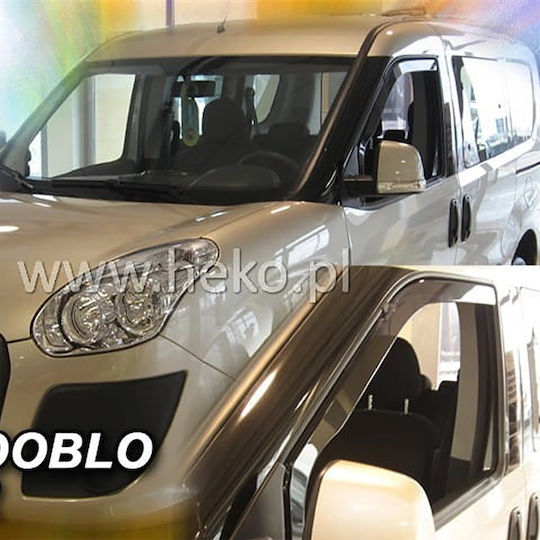 Heko Set of Windbreakers Front Car Dark Fime for Opel Combo Fiat Doblo 2pcs