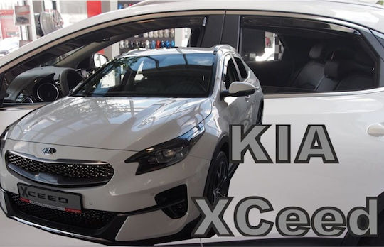 Heko Set of Windbreakers Front and Rear Car Dark Fime for Kia XCeed 4pcs
