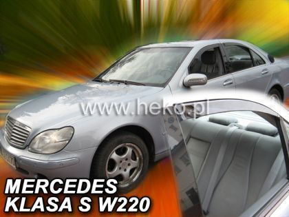 Heko Set of Windbreakers Front Car Dark Fime for Mercedes-Benz S 2pcs