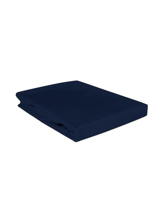 Darymex Σεντόνι Υπέρδιπλο με Λάστιχο 160x200εκ. Dark Navy