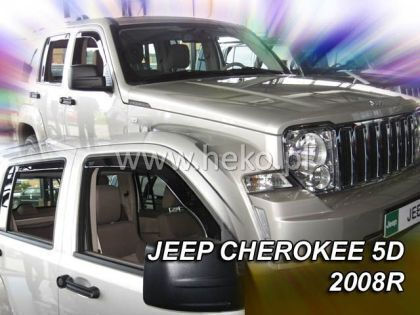 Heko Set of Windbreakers Front Car Dark Fime for Jeep Cherokee 2pcs