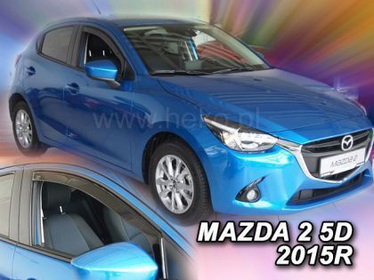 Heko Set of Windbreakers Front Car Dark Fime for Mazda 2 2pcs