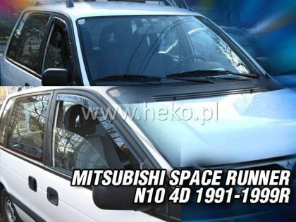 Heko Satz Windabweiser Vordere Dark Fime für Mitsubishi Raumläufer 2Stück