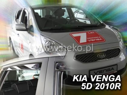 Heko Set of Windbreakers Front and Rear Car Dark Fime for Kia Venga 4pcs