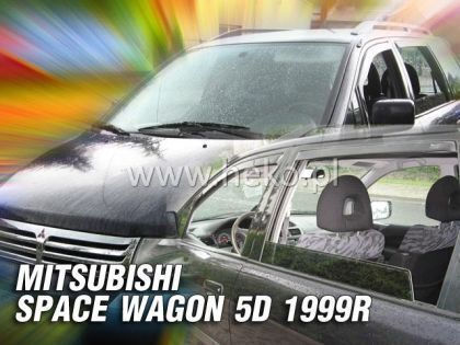 Heko Set of Windbreakers Front and Rear Car Dark Fime for Mitsubishi Space Wagon 4pcs