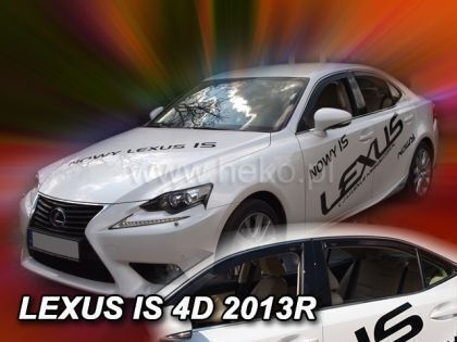 Heko Set of Windbreakers Front Car Dark Fime for Toyota Lexus 2pcs