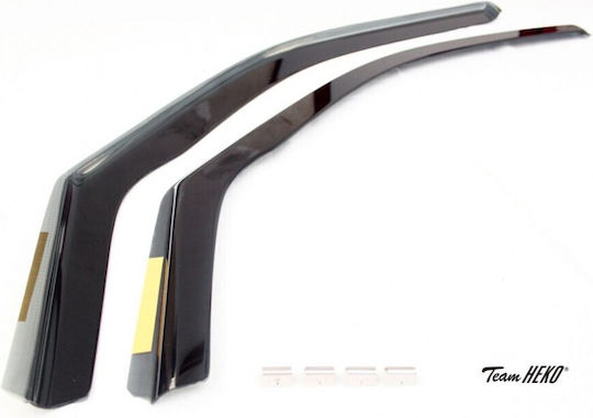 Heko Set of Windbreakers Front Car Dark Fime for Opel Corsa 2pcs