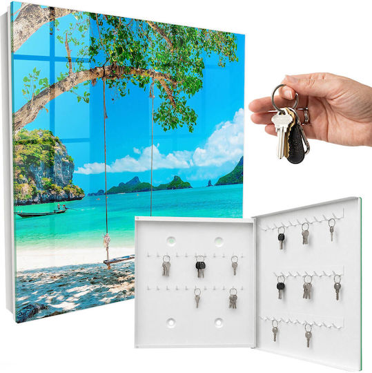Tulup Metallic Key Hooks 50 Hooks 30x30x5cm