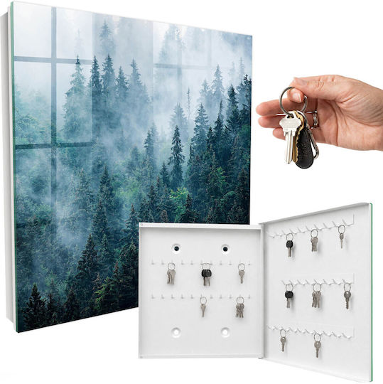 Tulup Metallic Key Hooks 50 Hooks 30x30x5cm