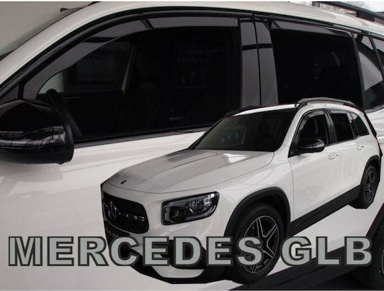 Heko Set of Windbreakers Front and Rear Car Dark Fime for Mercedes-Benz GLB 4pcs