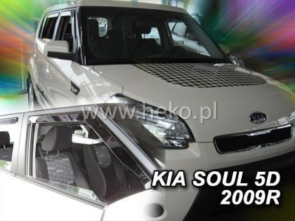 Heko Set of Windbreakers Front Car Dark Fime for Kia Soul 2pcs