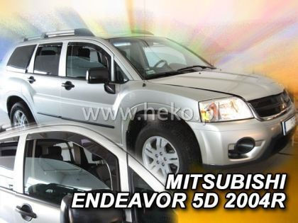 Heko Set of Windbreakers Front Car Dark Fime for Mitsubishi Endeavor 2004+ 2pcs