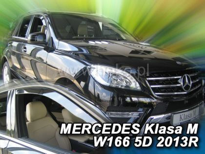 Heko Set of Windbreakers Front Car Dark Fime for Mercedes-Benz GLS / GLE / ML 2pcs