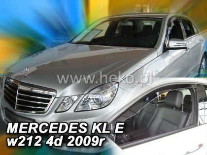 Heko W212 Class E Front Mercedes Set of Windbreakers Front Car Dark Fime for Mercedes-Benz E Class 2pcs