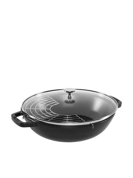 Staub Tigaie Din Fontă Cu Capac Cu Acoperire Ceramică 30cm
