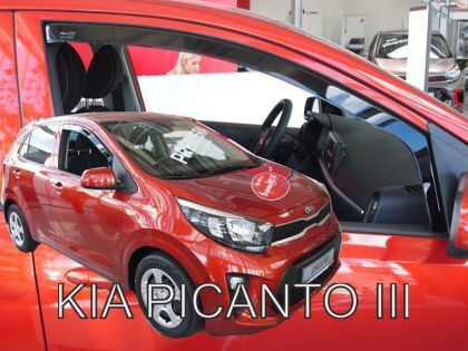 Heko Set of Windbreakers Front Car Dark Fime for Kia Picanto 2pcs