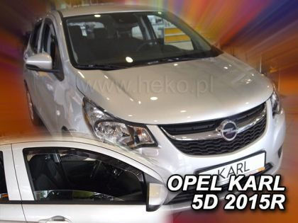 Heko Set of Windbreakers Front Car Dark Fime for Opel Karl 2pcs