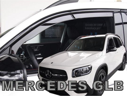 Heko Set of Windbreakers Front Car Dark Fime for Mercedes-Benz GLB 2pcs