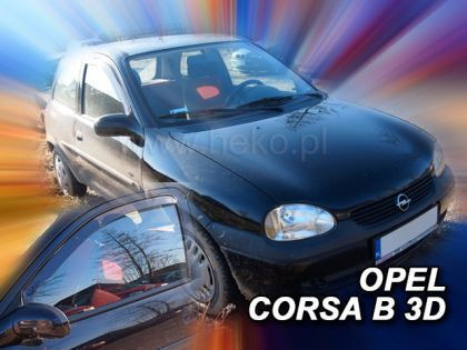 Heko Set of Windbreakers Front Car Dark Fime for Opel Corsa 1983-1992 2pcs