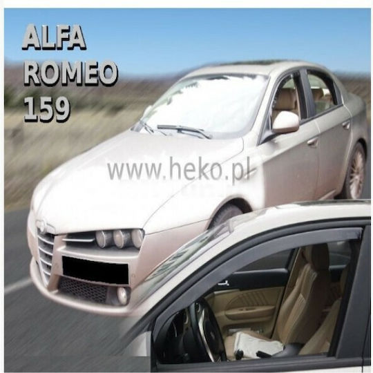 Heko Satz Windabweiser Vordere Dark Fime für Alfa Romeo Spinne / 4C / Alfetta / 8C / Brera 2Stück