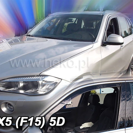 Heko Set of Windbreakers Front Car Dark Fime for BMW X5 2pcs