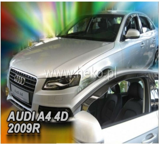 Heko Set of Windbreakers Front Car Dark Fime for Audi A4 2pcs